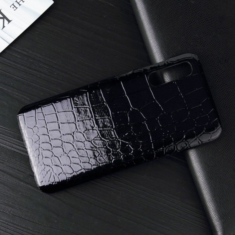Hülle Samsung Galaxy A70 Handyhülle Krokodilhauteffekt