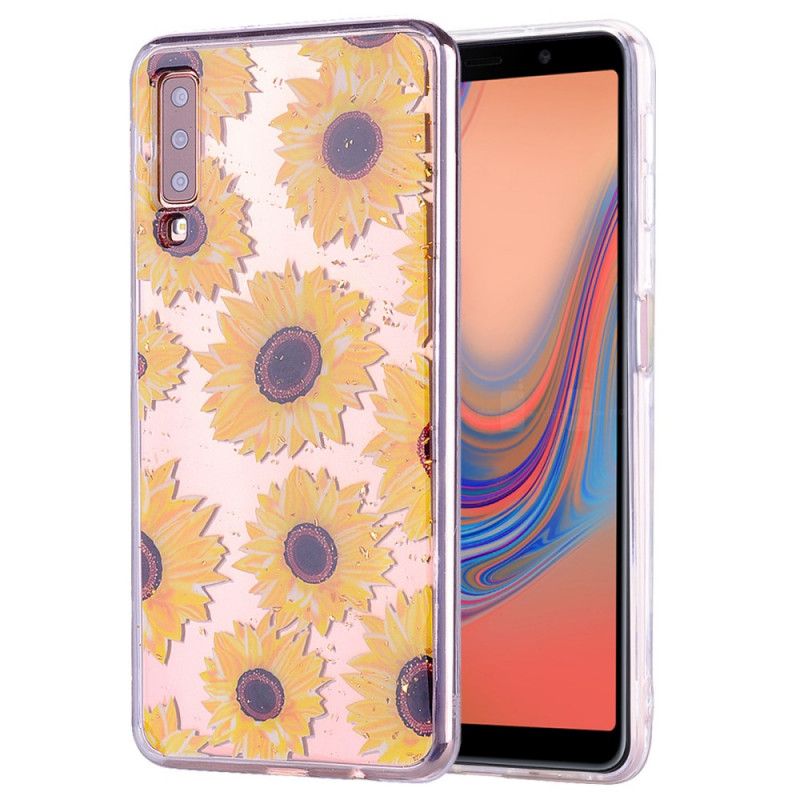Hülle Samsung Galaxy A70 Handyhülle Sonnenblumen Und Streusel