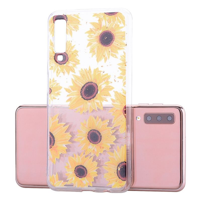 Hülle Samsung Galaxy A70 Handyhülle Sonnenblumen Und Streusel