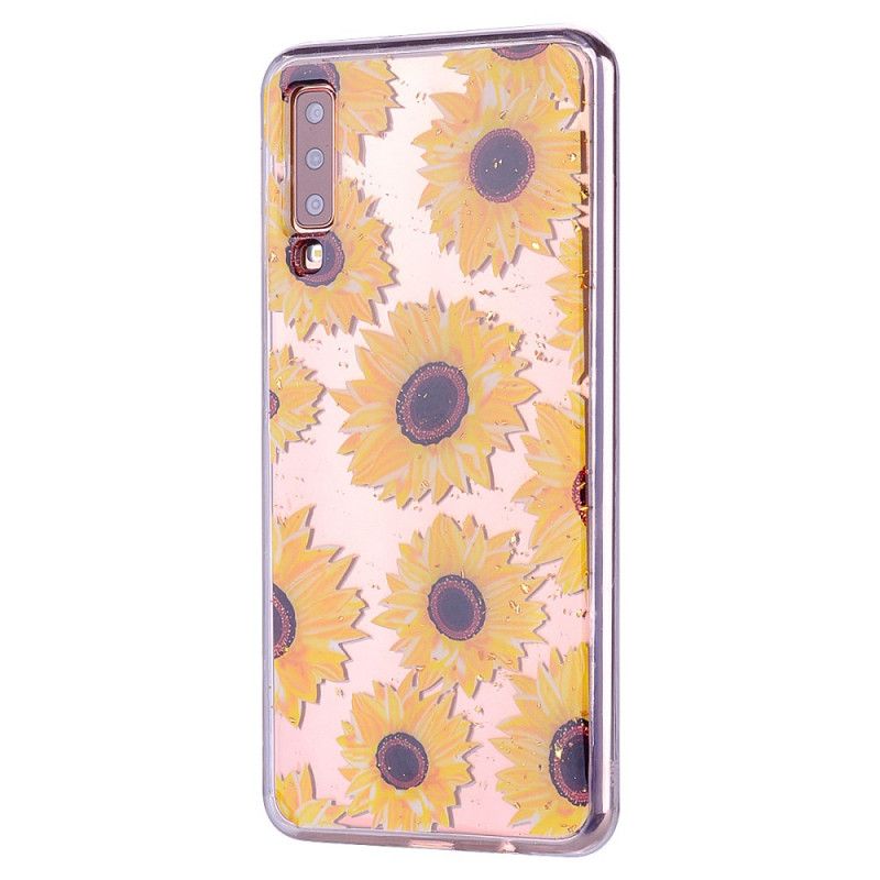 Hülle Samsung Galaxy A70 Handyhülle Sonnenblumen Und Streusel