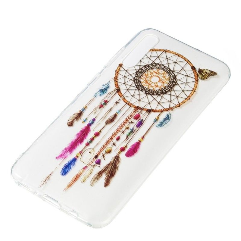 Hülle Samsung Galaxy A70 Handyhülle Transparenter Bunter Traumfänger
