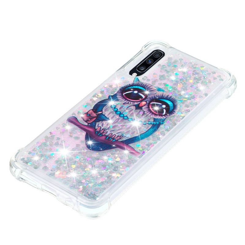 Hülle Samsung Galaxy A70 Miss Owl Glitter