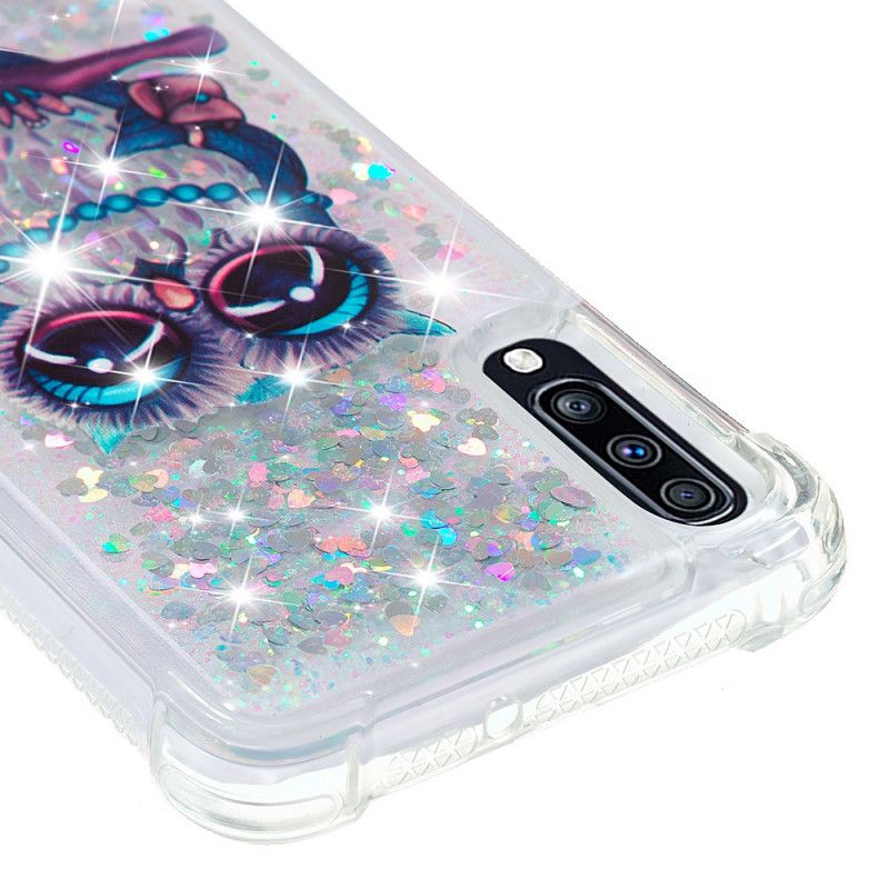 Hülle Samsung Galaxy A70 Miss Owl Glitter