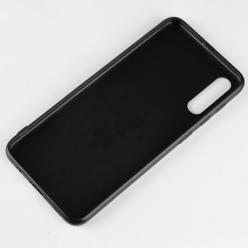 Hülle Samsung Galaxy A70 Schwarz Zweifarbiges Kunstleder