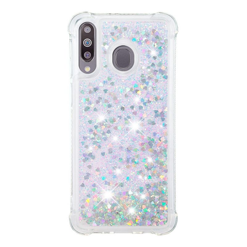 Hülle Samsung Galaxy A70 Silber Wunschglitter