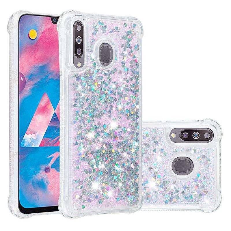 Hülle Samsung Galaxy A70 Silber Wunschglitter