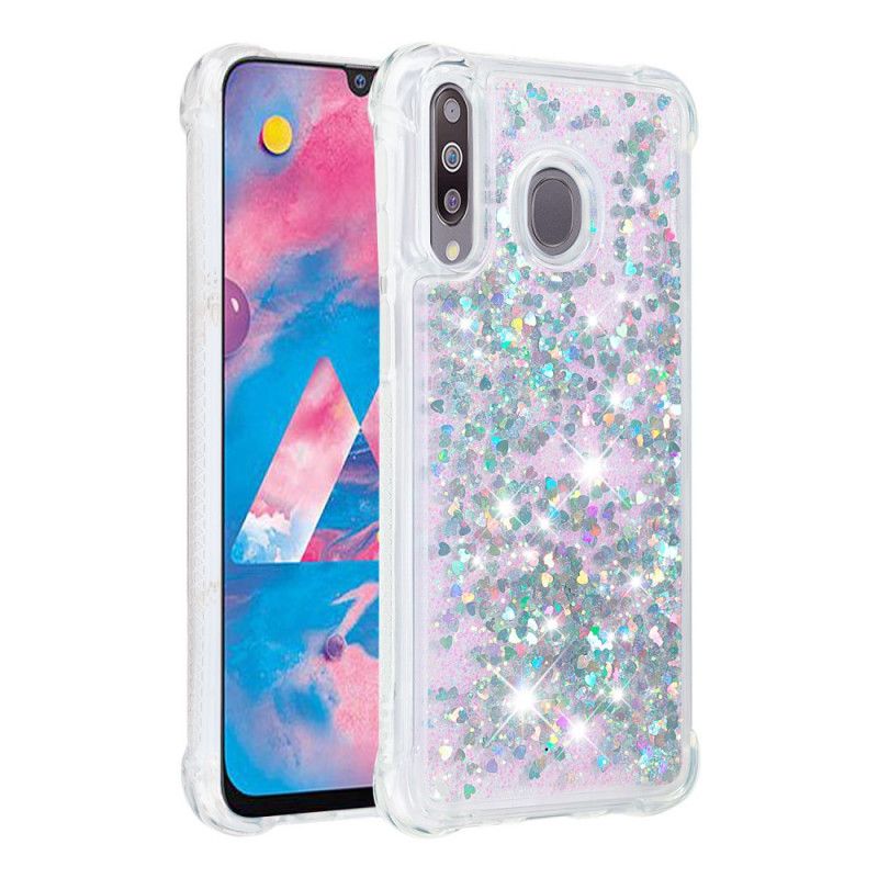 Hülle Samsung Galaxy A70 Silber Wunschglitter