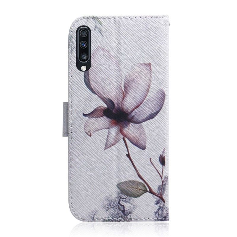 Lederhüllen Für Samsung Galaxy A70 Alte Rosenblüte