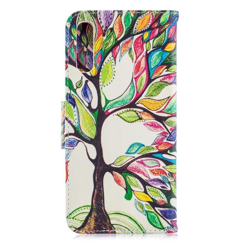 Lederhüllen Für Samsung Galaxy A70 Farbiger Baum