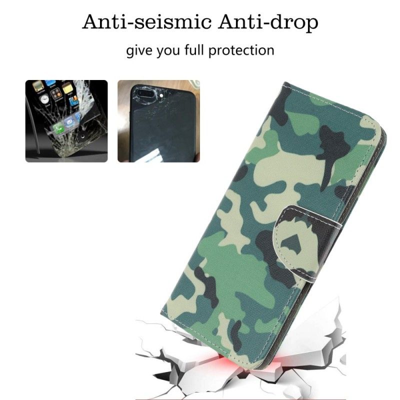Lederhüllen Für Samsung Galaxy A70 Militärische Tarnung
