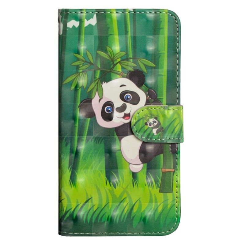 Lederhüllen Für Samsung Galaxy A70 Panda Und Bambus
