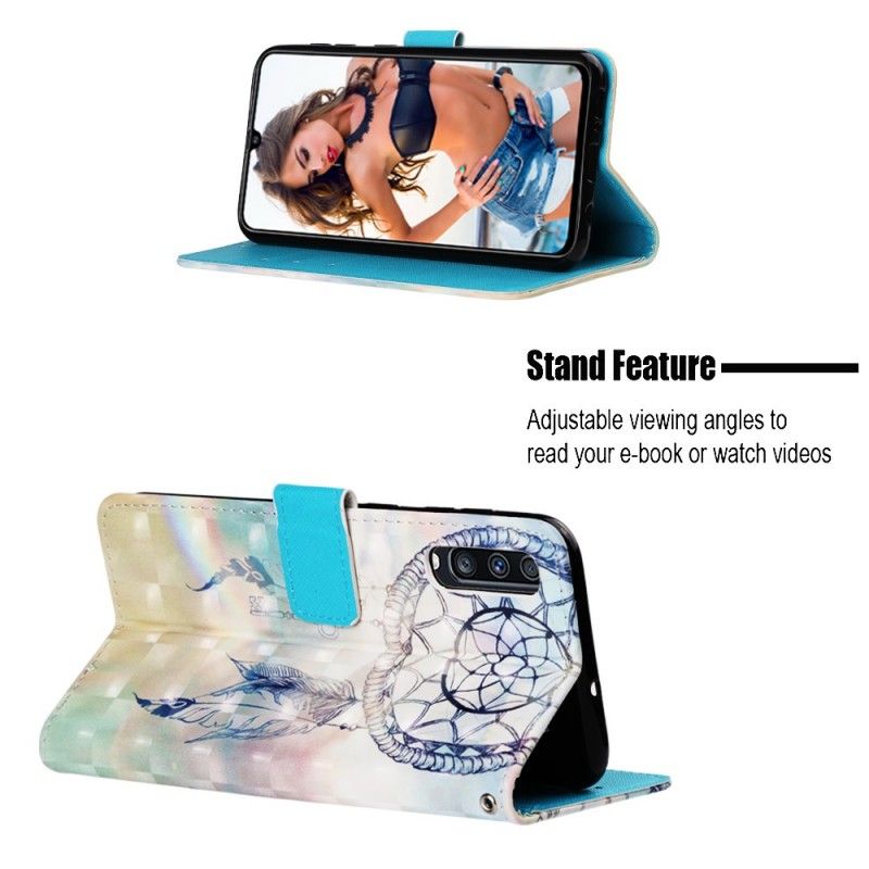 Lederhüllen Für Samsung Galaxy A70 Pastellfarbener Traumfänger