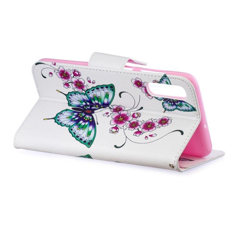 Lederhüllen Für Samsung Galaxy A70 Wundervolle Schmetterlinge