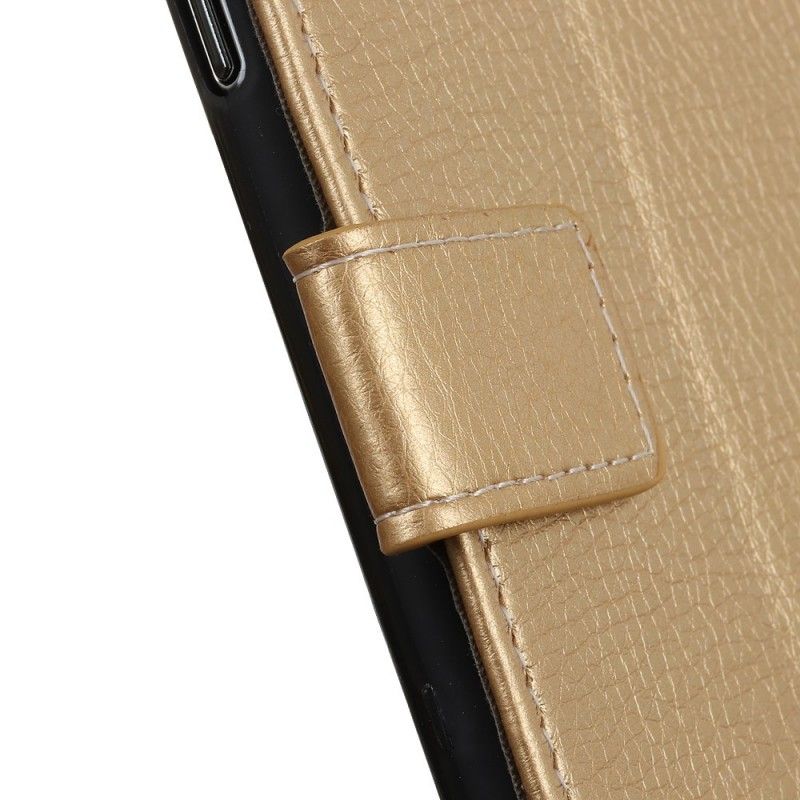 Lederhüllen Samsung Galaxy A70 Golden Retro-Kunstledernähte