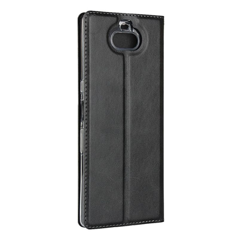 Flip Case Für Sony Xperia 10 Plus Schwarz Dünnheit Im Tanga