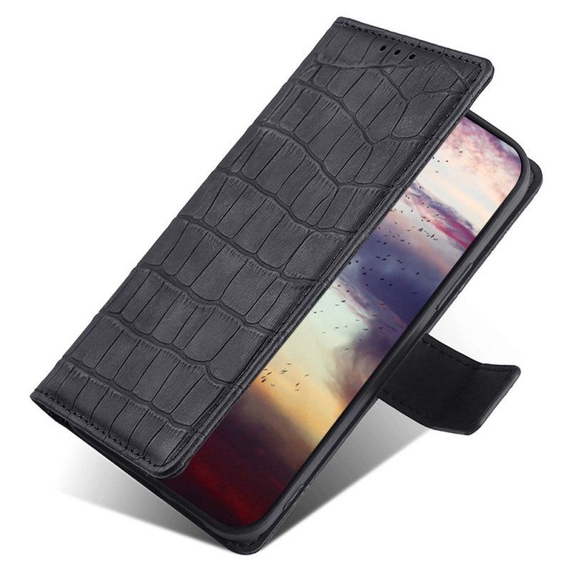 Flip Case Für Xiaomi 12T / 12T Pro Hautberührungskrokodil