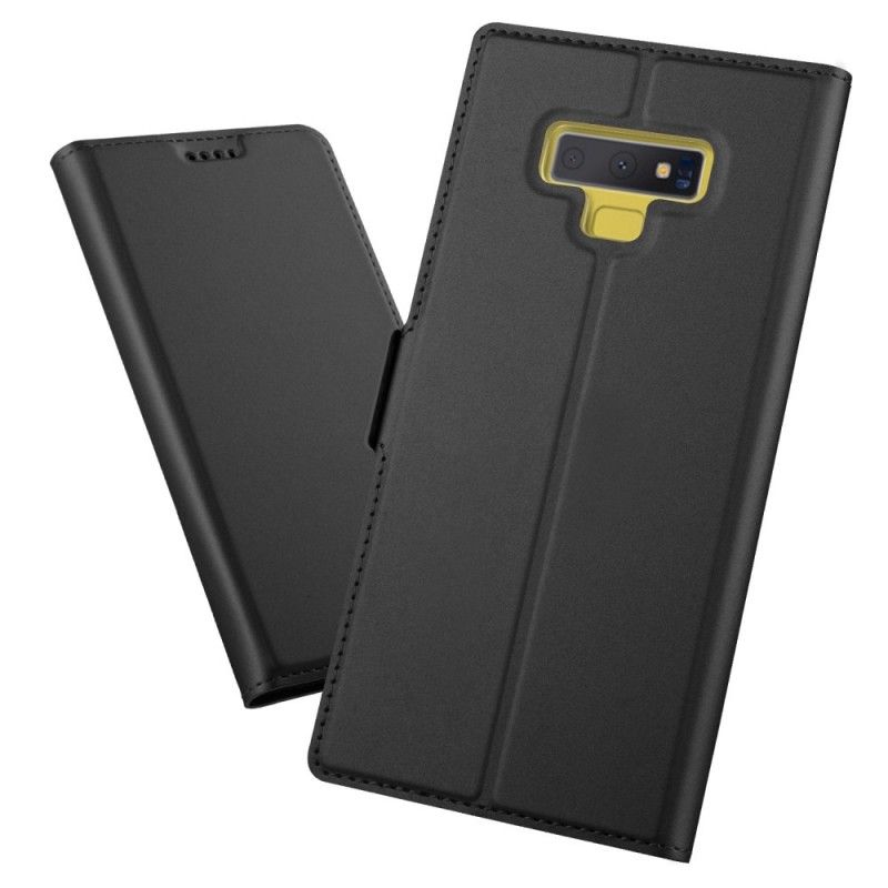 Flip Case Für Samsung Galaxy Note 9 Golden Kartenhalter Mit Ledereffekt