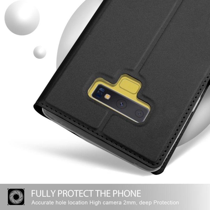Flip Case Für Samsung Galaxy Note 9 Golden Kartenhalter Mit Ledereffekt
