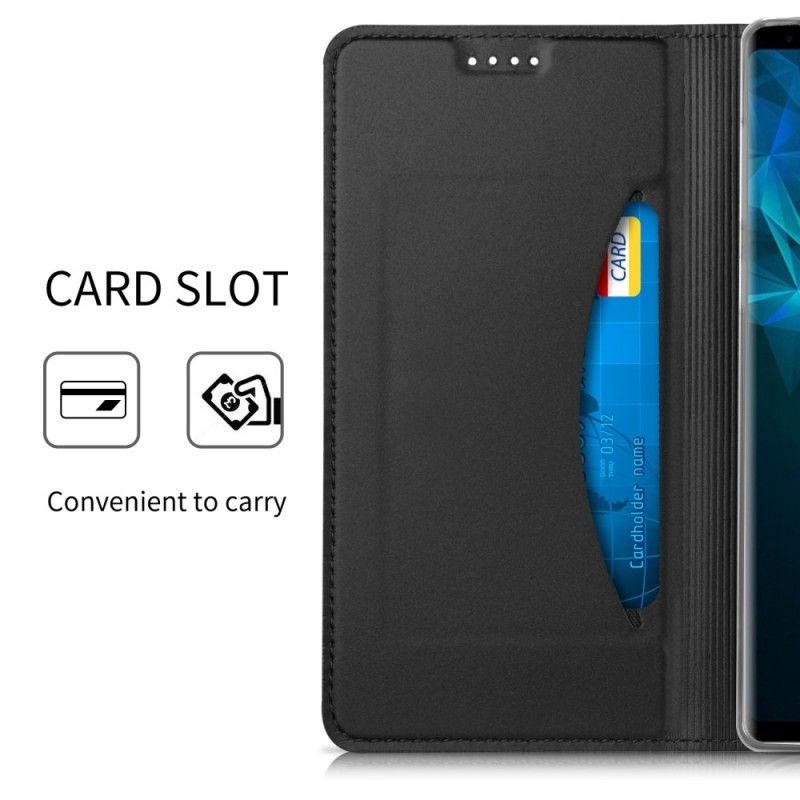 Flip Case Für Samsung Galaxy Note 9 Golden Kartenhalter Mit Ledereffekt