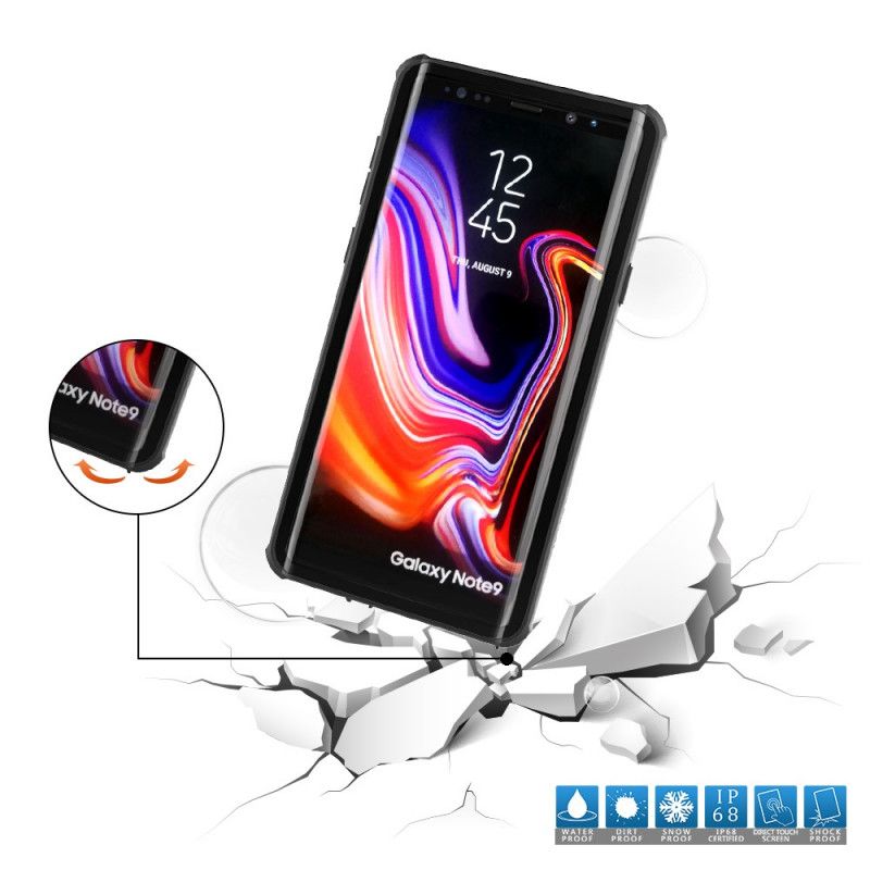 Hülle Für Samsung Galaxy Note 9 Magenta Wasserdicht 2M Mit Riemen