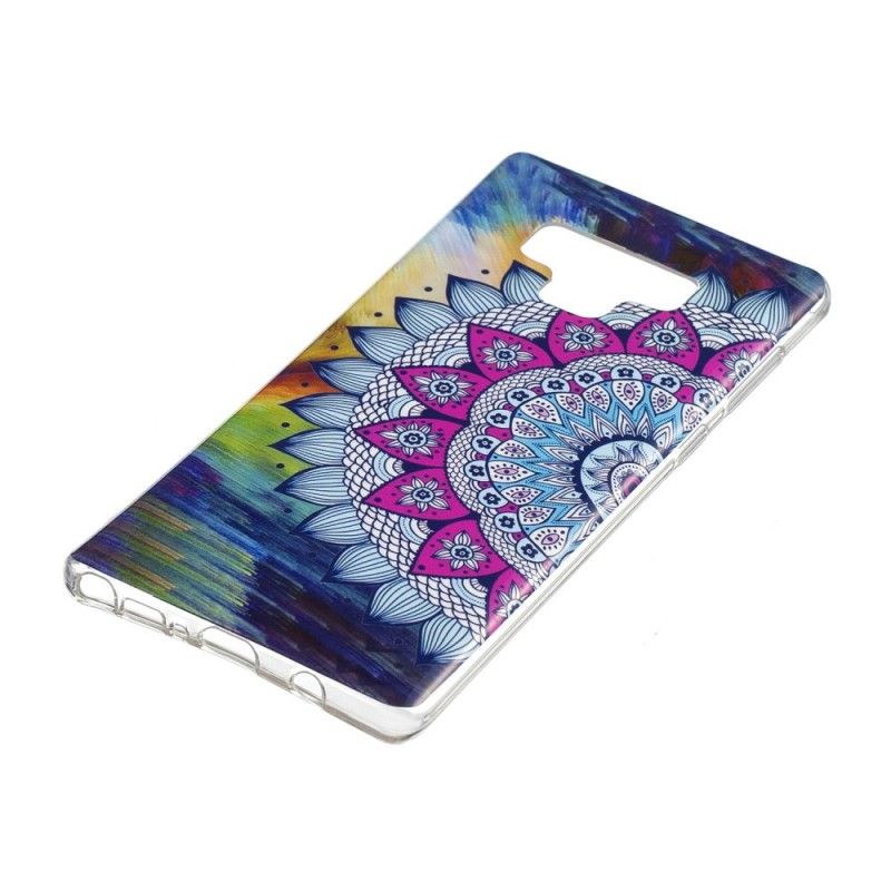 Hülle Samsung Galaxy Note 9 Fluoreszierende Mandala-Eule