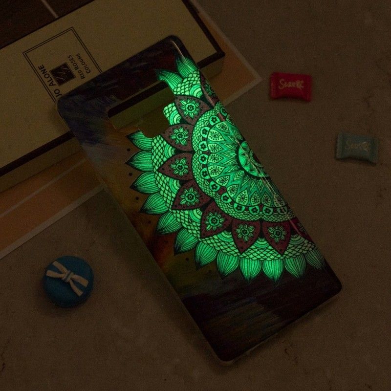 Hülle Samsung Galaxy Note 9 Fluoreszierende Mandala-Eule