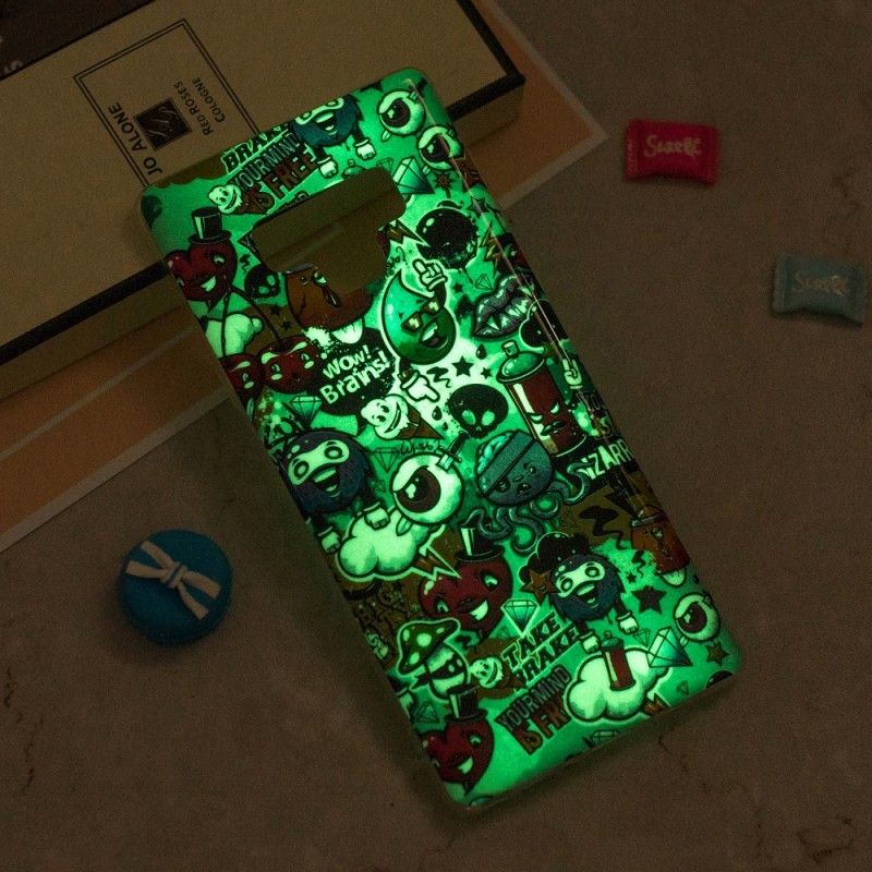 Hülle Samsung Galaxy Note 9 Fluoreszierender Wahnsinn