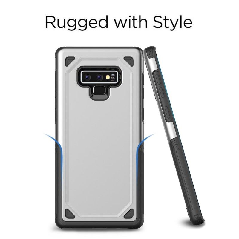 Hülle Samsung Galaxy Note 9 Grün Rüstung Mit Metalleffekt