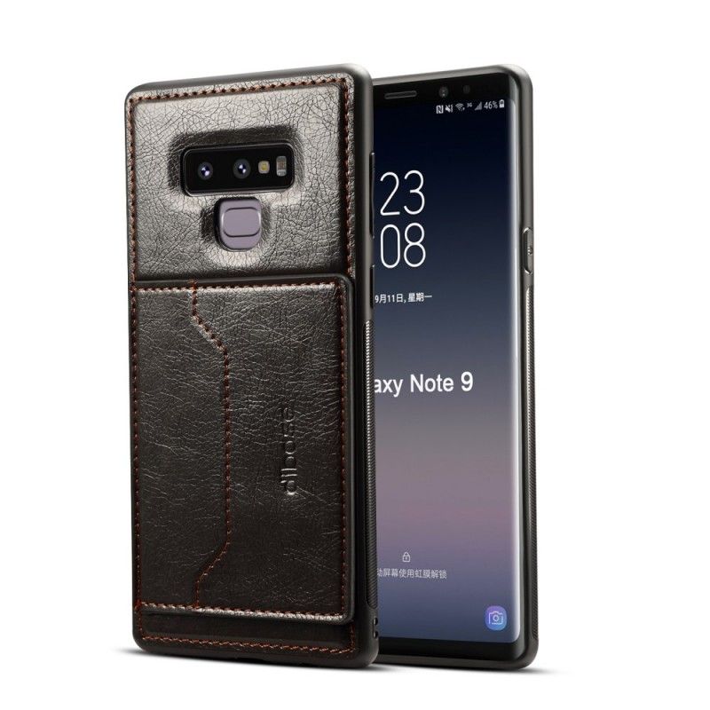 Hülle Samsung Galaxy Note 9 Schwarz Ultra Support Kartenhalter