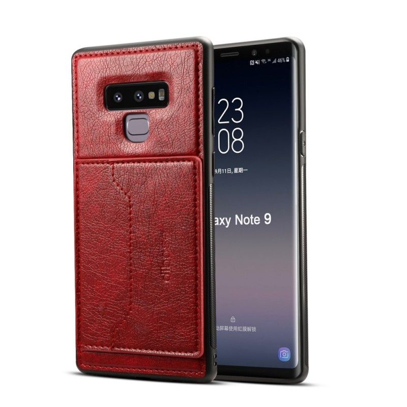 Hülle Samsung Galaxy Note 9 Schwarz Ultra Support Kartenhalter