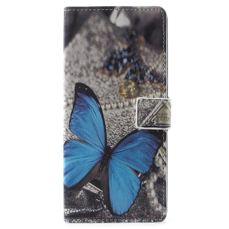 Lederhüllen Für Samsung Galaxy Note 9 Blauer Schmetterling
