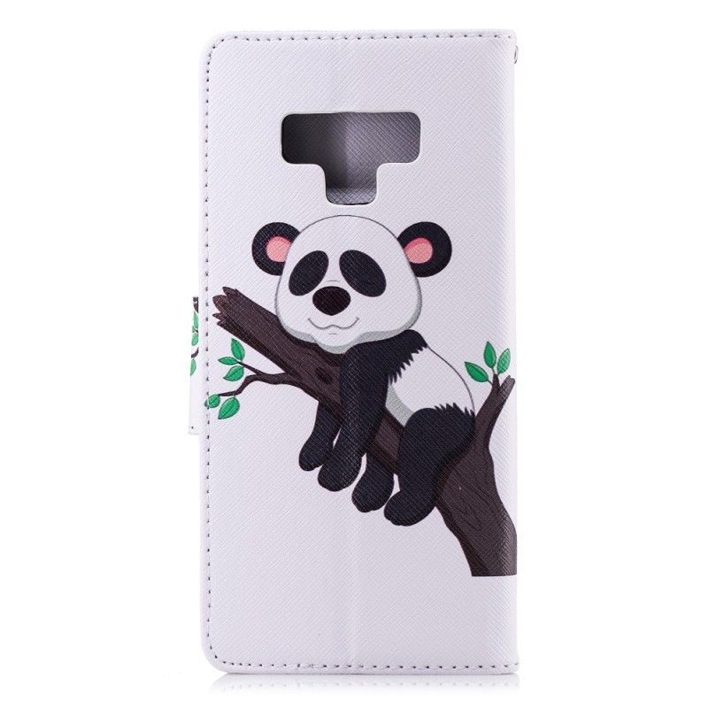 Lederhüllen Für Samsung Galaxy Note 9 Fauler Panda