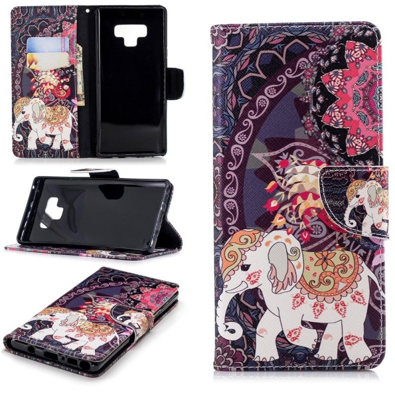 Lederhüllen Samsung Galaxy Note 9 Mandala Für Ethnische Elefanten