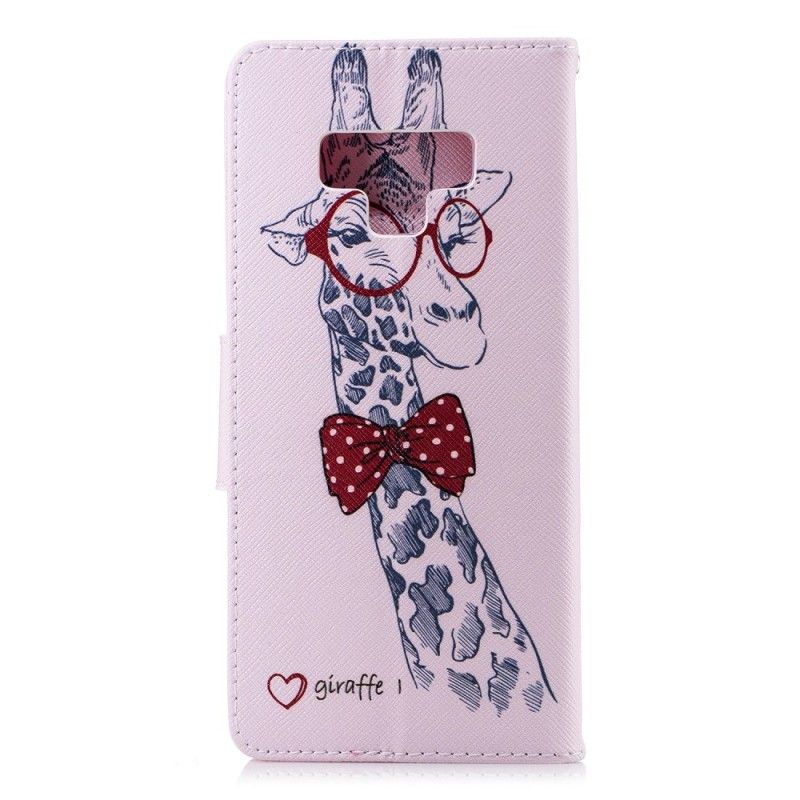 Lederhüllen Samsung Galaxy Note 9 Nerd-Giraffe