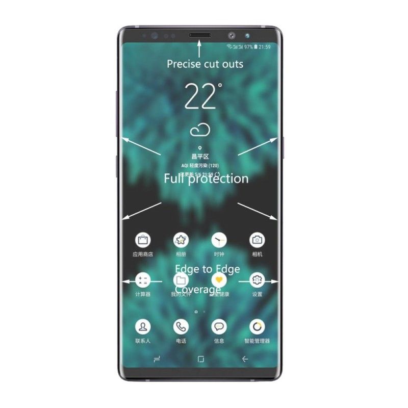 Schutz Aus Gehärtetem Glas Für Samsung Galaxy Note 9 Hat Prince Screen