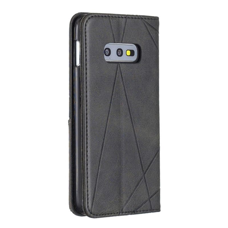 Flip Case Für Samsung Galaxy S10E Schwarz Künstlerstil