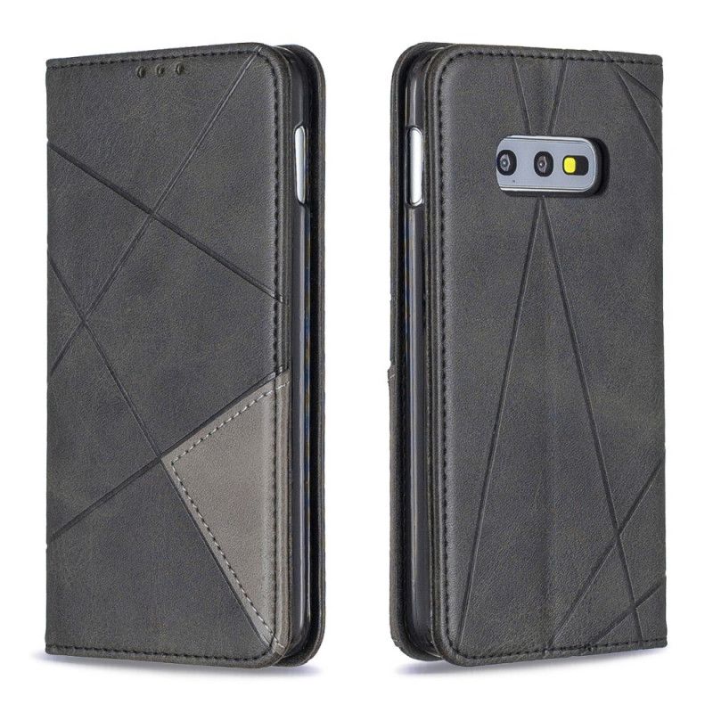 Flip Case Für Samsung Galaxy S10E Schwarz Künstlerstil