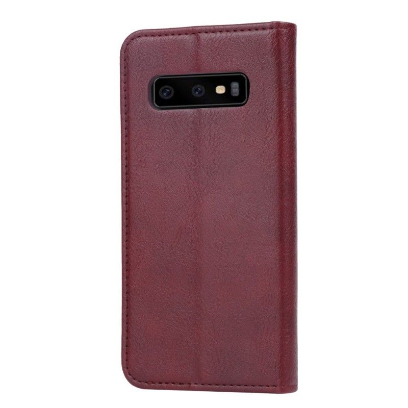 Flip Case Samsung Galaxy S10E Schwarz Kartenhalter Aus Kunstleder