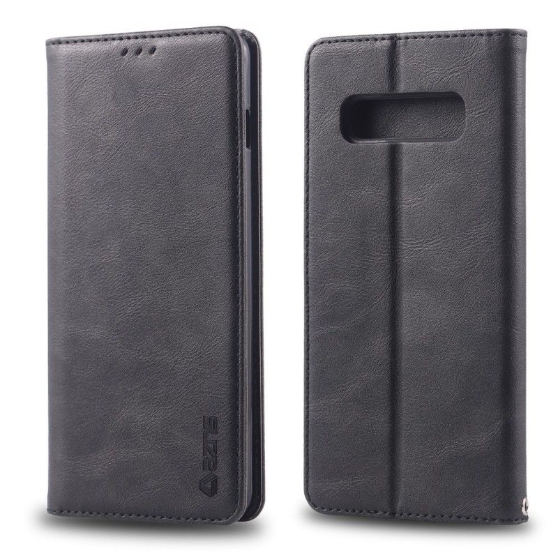 Flip Case Samsung Galaxy S10E Schwarz Retro-Azns