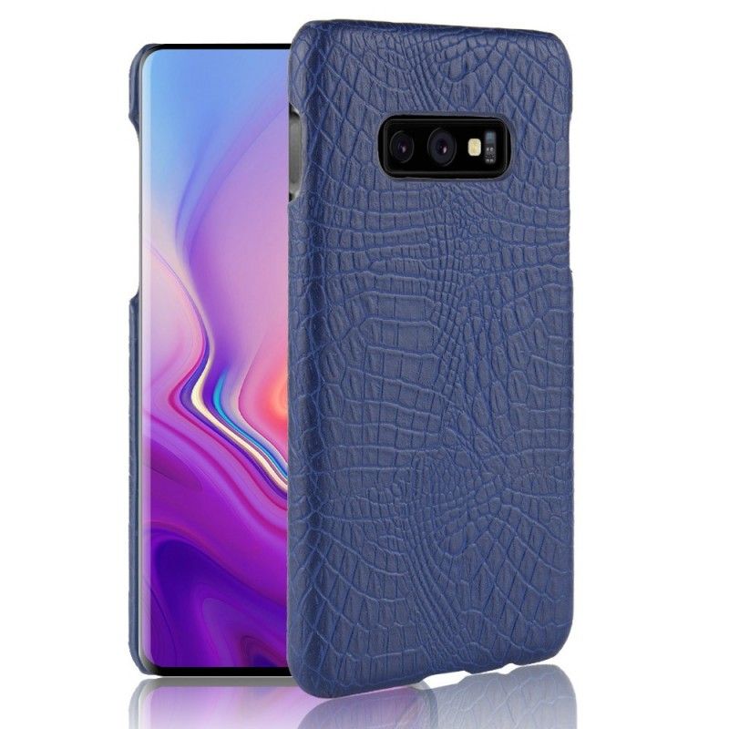 Hülle Für Samsung Galaxy S10E Schwarz Krokodilhauteffekt