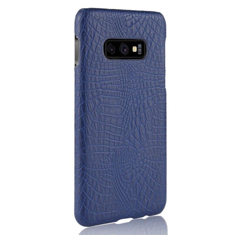 Hülle Für Samsung Galaxy S10E Schwarz Krokodilhauteffekt