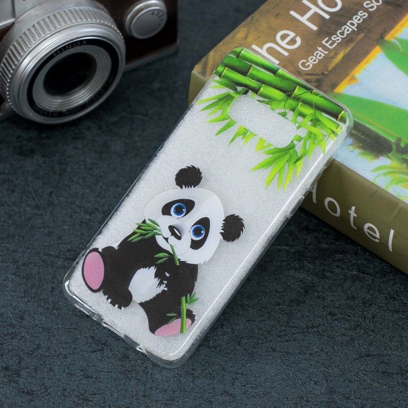 Hülle Für Samsung Galaxy S10E Transparenter Panda Essen