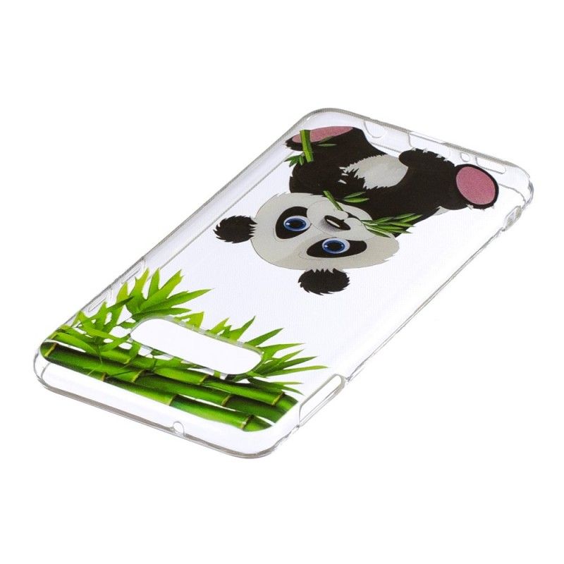 Hülle Für Samsung Galaxy S10E Transparenter Panda Essen