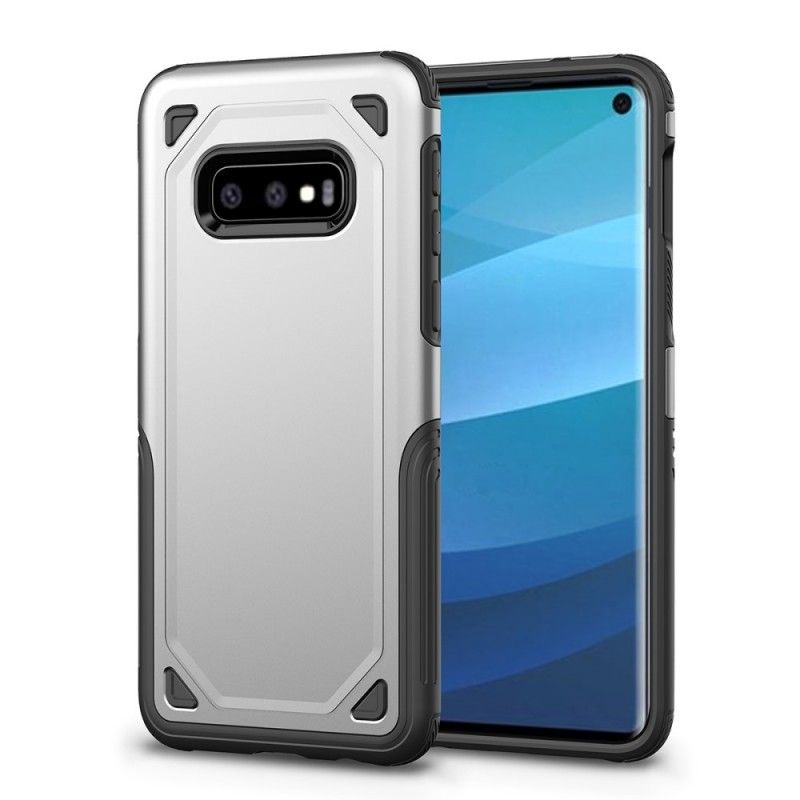 Hülle Samsung Galaxy S10E Dunkelblau Premium-Metalleffekt