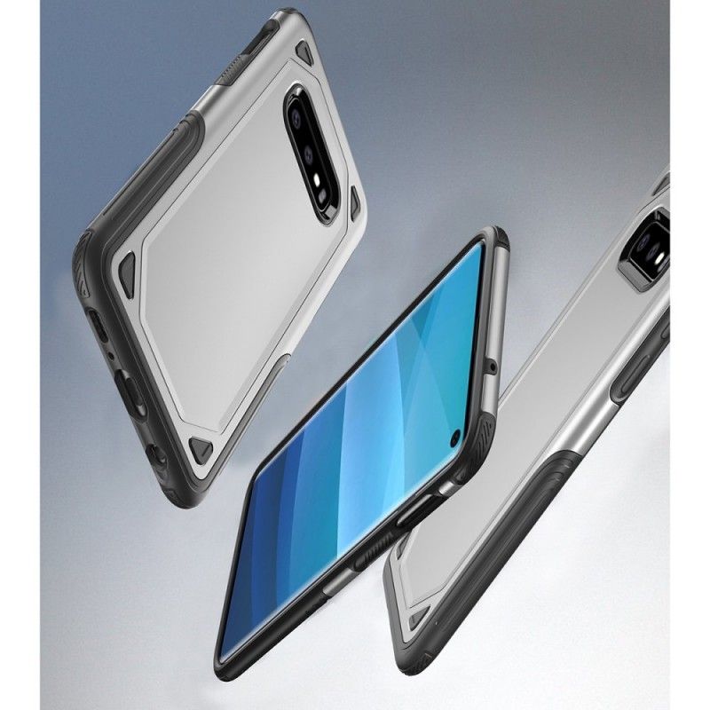 Hülle Samsung Galaxy S10E Dunkelblau Premium-Metalleffekt