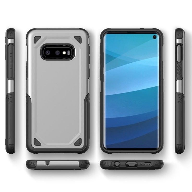 Hülle Samsung Galaxy S10E Dunkelblau Premium-Metalleffekt