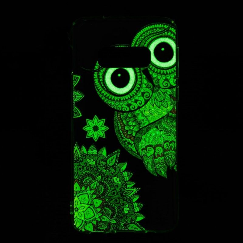 Hülle Samsung Galaxy S10E Handyhülle Fluoreszierende Mandala-Eule