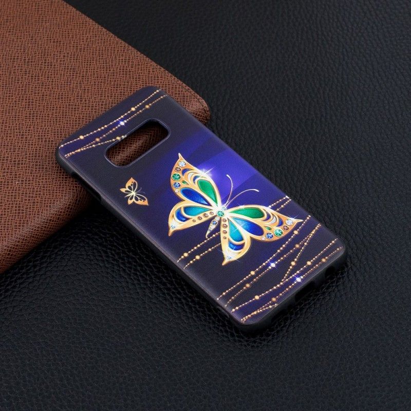 Hülle Samsung Galaxy S10E Handyhülle Geprägter Magischer Schmetterling
