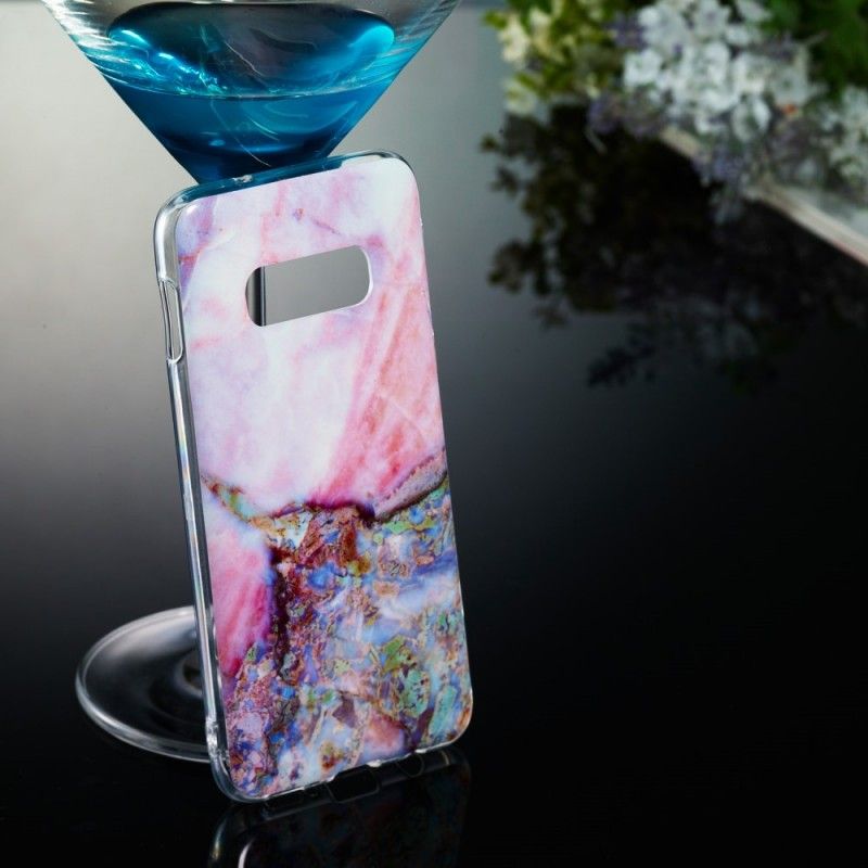 Hülle Samsung Galaxy S10E Mehrfarbiger Marmor