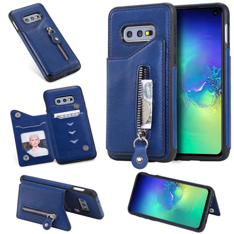 Hülle Samsung Galaxy S10E Schwarz Freisprech-Brieftasche
